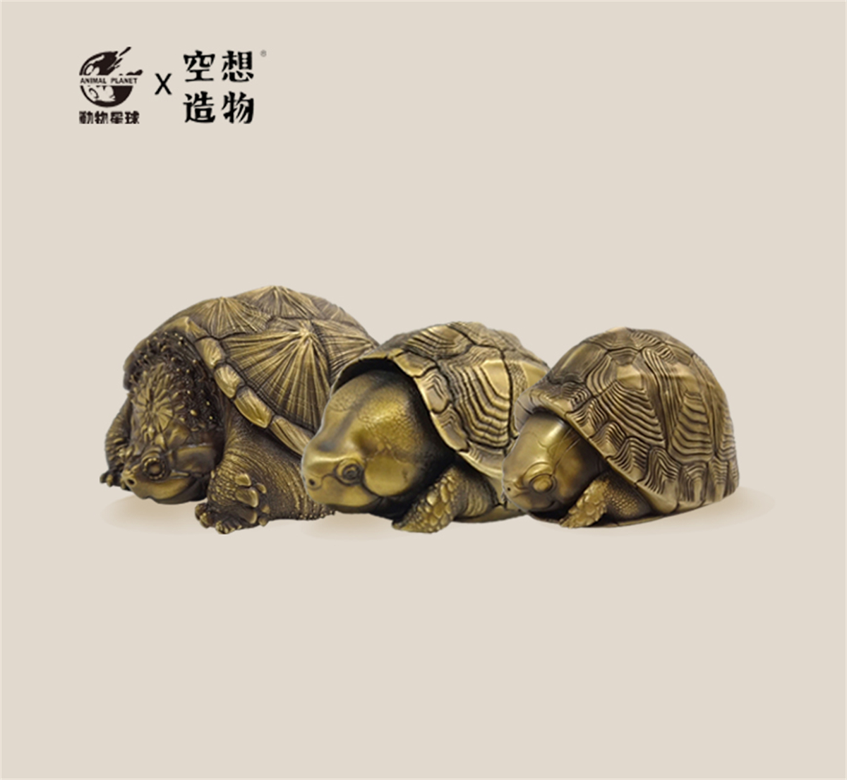 Copper Turtle Model Chelydra Osceola Chinemys Animal Figure Collector Decor Gift Crafts Souvenirs Decoration Vehicle Simulation