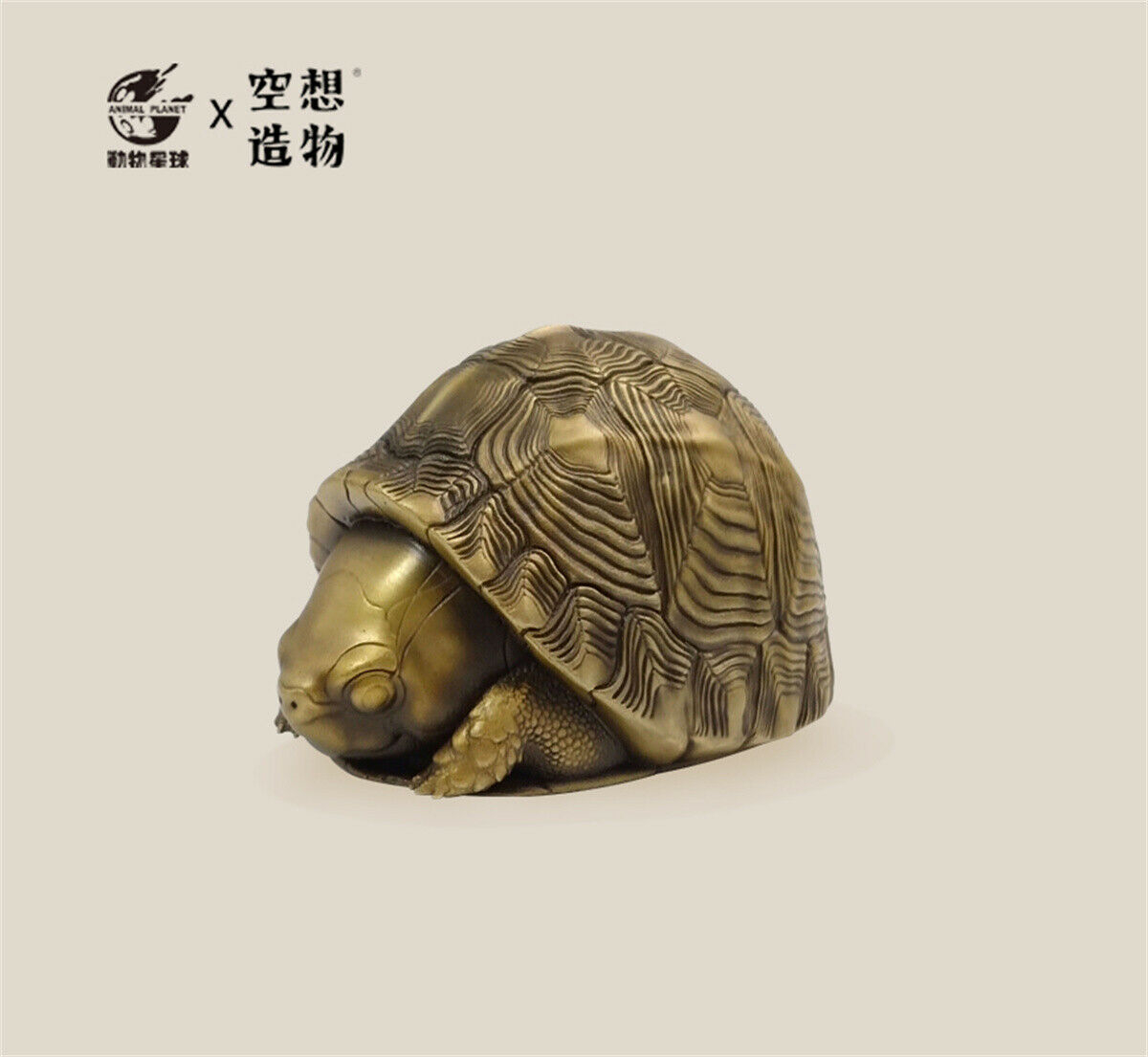 Copper Turtle Model Chelydra Osceola Chinemys Animal Figure Collector Decor Gift Crafts Souvenirs Decoration Vehicle Simulation