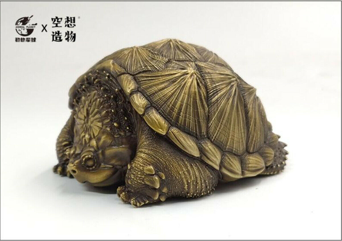 Copper Turtle Model Chelydra Osceola Chinemys Animal Figure Collector Decor Gift Crafts Souvenirs Decoration Vehicle Simulation
