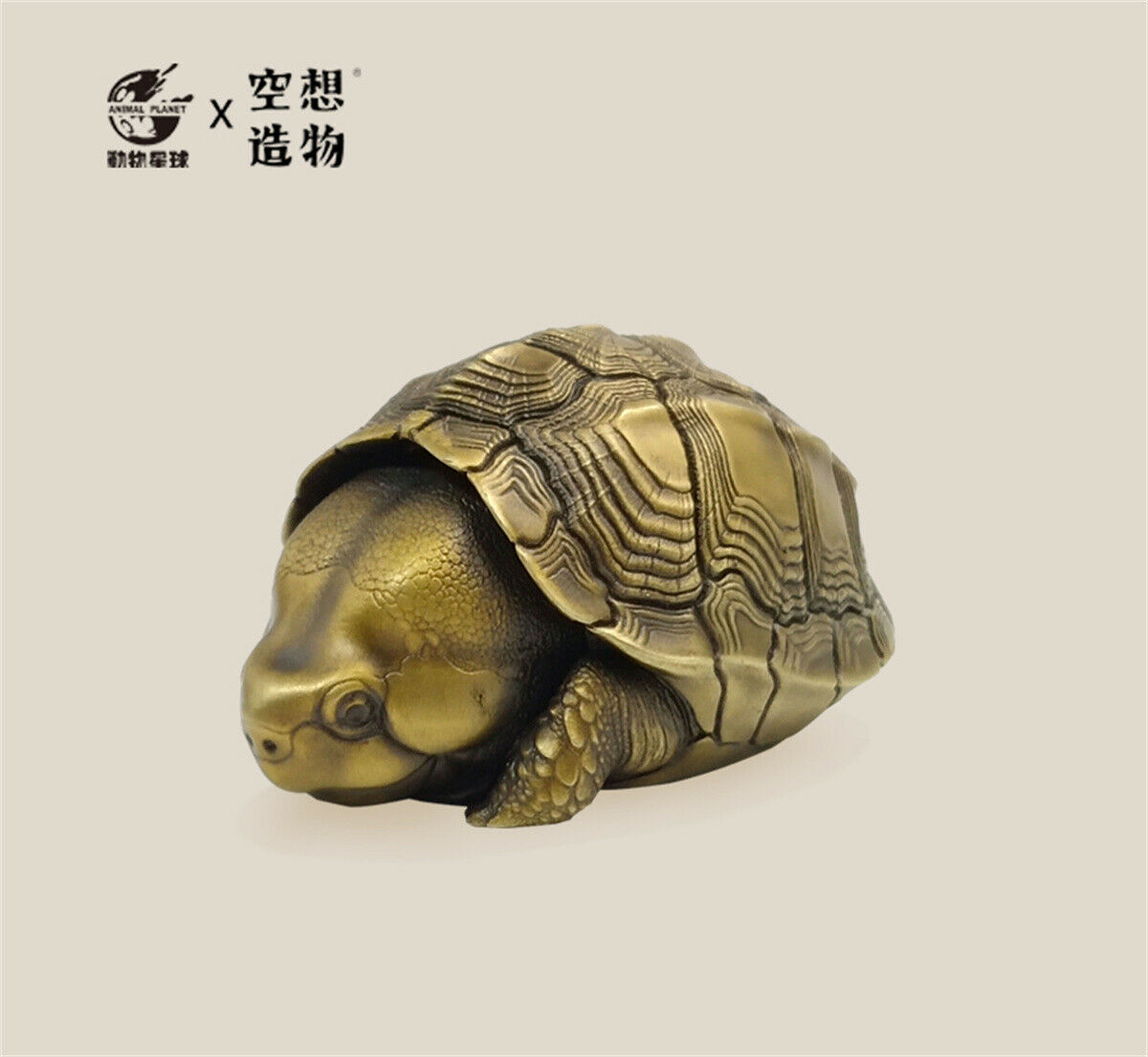 Copper Turtle Model Chelydra Osceola Chinemys Animal Figure Collector Decor Gift Crafts Souvenirs Decoration Vehicle Simulation