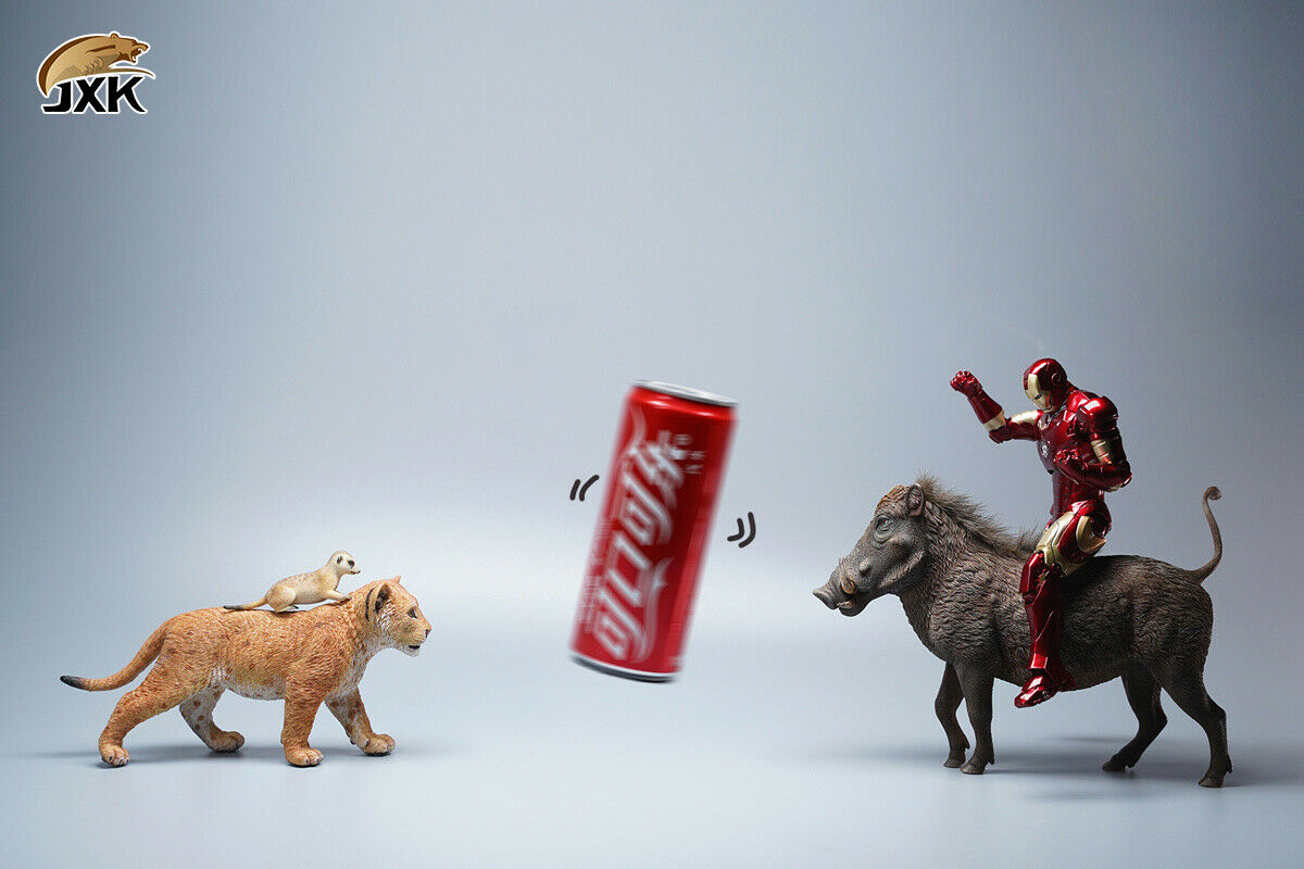 JXK 1/6 Lion's Buddy Model Suricate Pig Warthog Lionet Figure Animal Collect Christmas Decoration Ornaments Adults Kids Gift