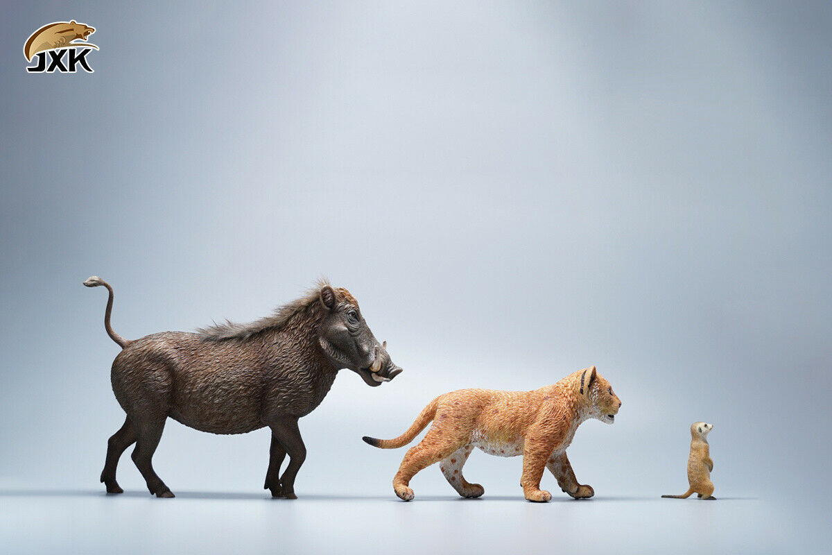 JXK 1/6 Lion's Buddy Model Suricate Pig Warthog Lionet Figure Animal Collect Christmas Decoration Ornaments Adults Kids Gift