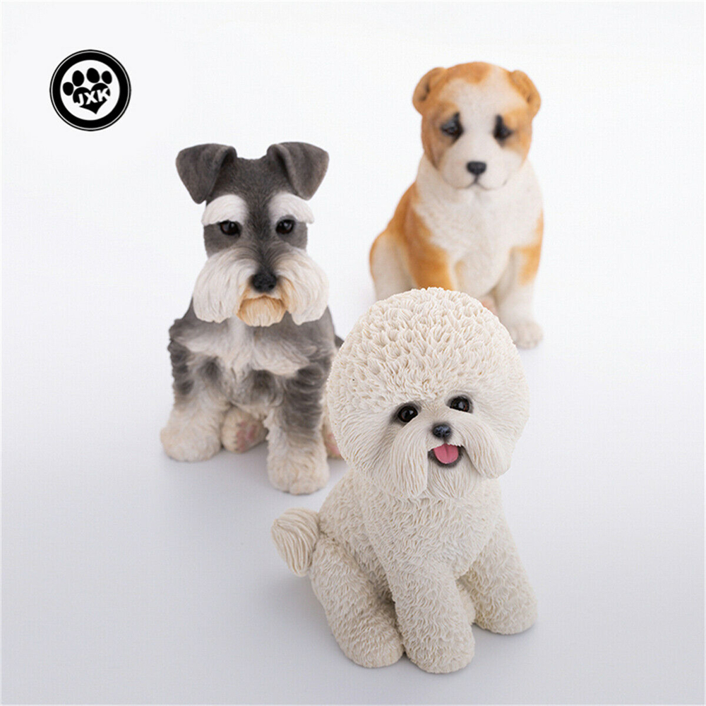 JXK Bichon Frise Schnauzer Shepherd Dog Pet Healing Figure Canidae Animal Collector Toy Resin Desktop Decoration Gift JXK Bichon Frise Schnauzer Shepherd Dog Pet Healing Figure Canidae Animal Collector Toy Resin Desktop Decoration Gift