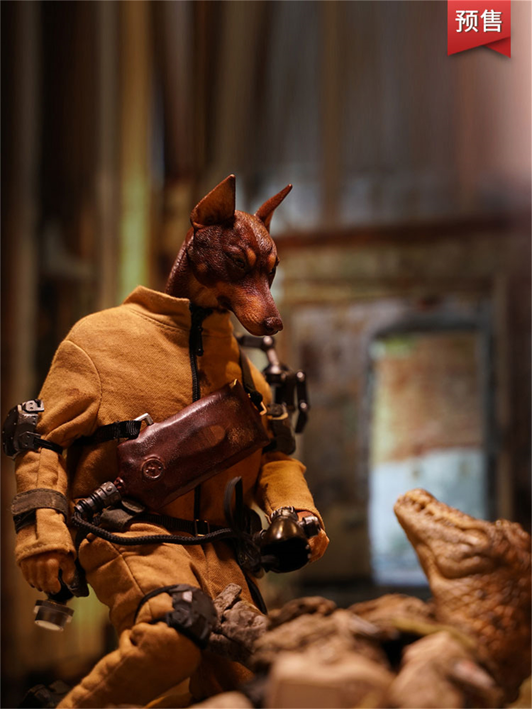 Mostoys 1/6 Dobermann Head Figure Dog Pet Healing Figure Cute Canidae Animal Collector Toy Resin Desktop Decoration Gift