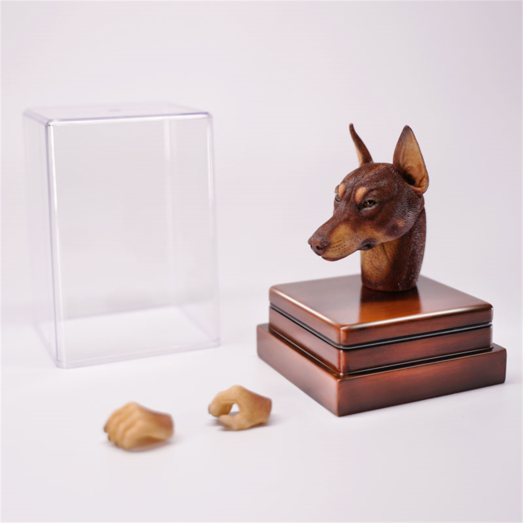 Mostoys 1/6 Dobermann Head Figure Dog Pet Healing Figure Cute Canidae Animal Collector Toy Resin Desktop Decoration Gift