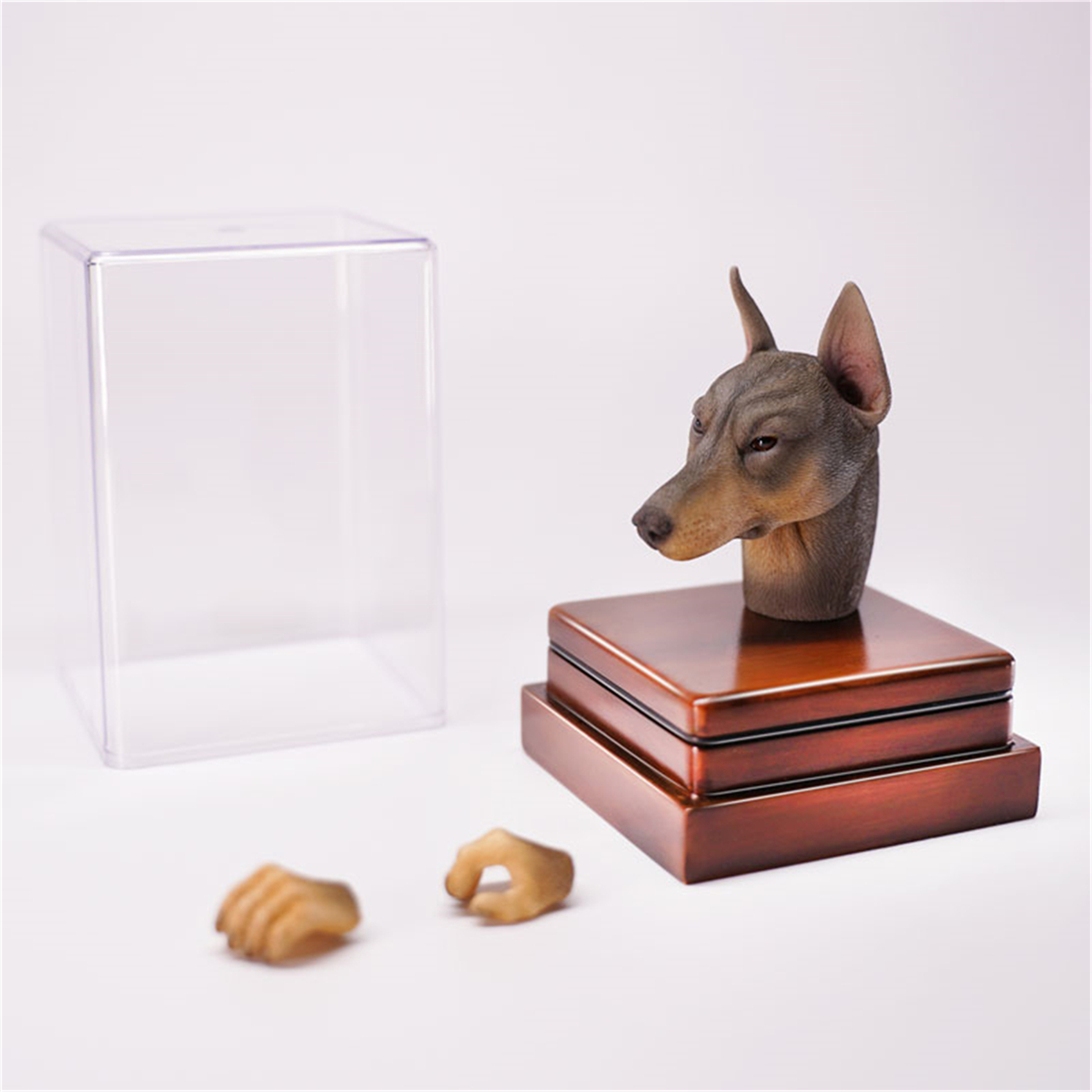 Mostoys 1/6 Dobermann Head Figure Dog Pet Healing Figure Cute Canidae Animal Collector Toy Resin Desktop Decoration Gift
