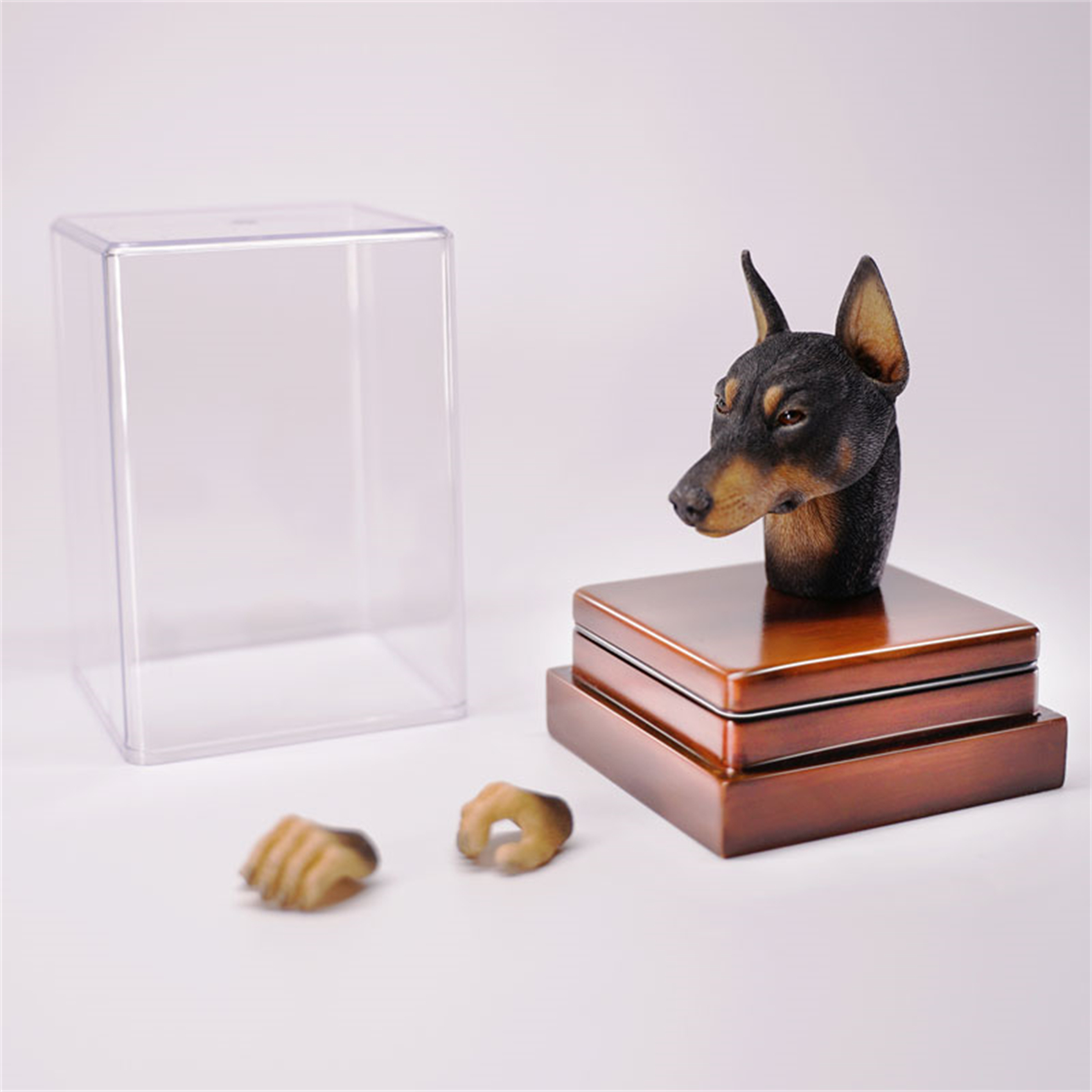 Mostoys 1/6 Dobermann Head Figure Dog Pet Healing Figure Cute Canidae Animal Collector Toy Resin Desktop Decoration Gift