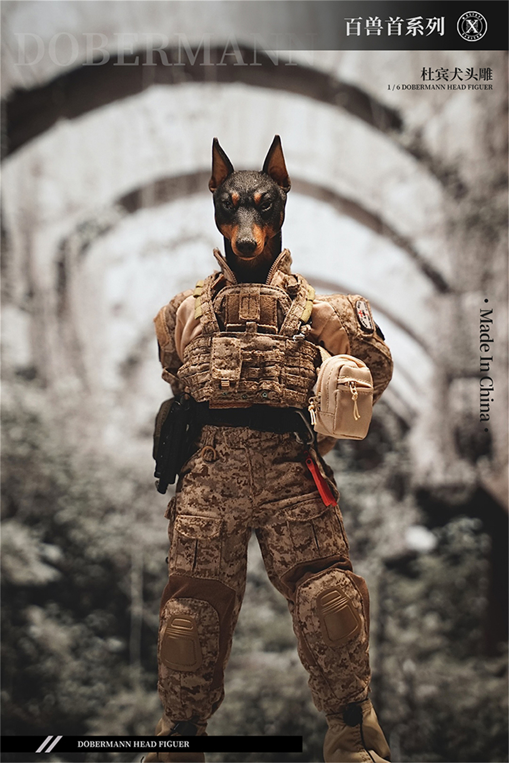 Mostoys 1/6 Dobermann Head Figure Dog Pet Healing Figure Cute Canidae Animal Collector Toy Resin Desktop Decoration Gift