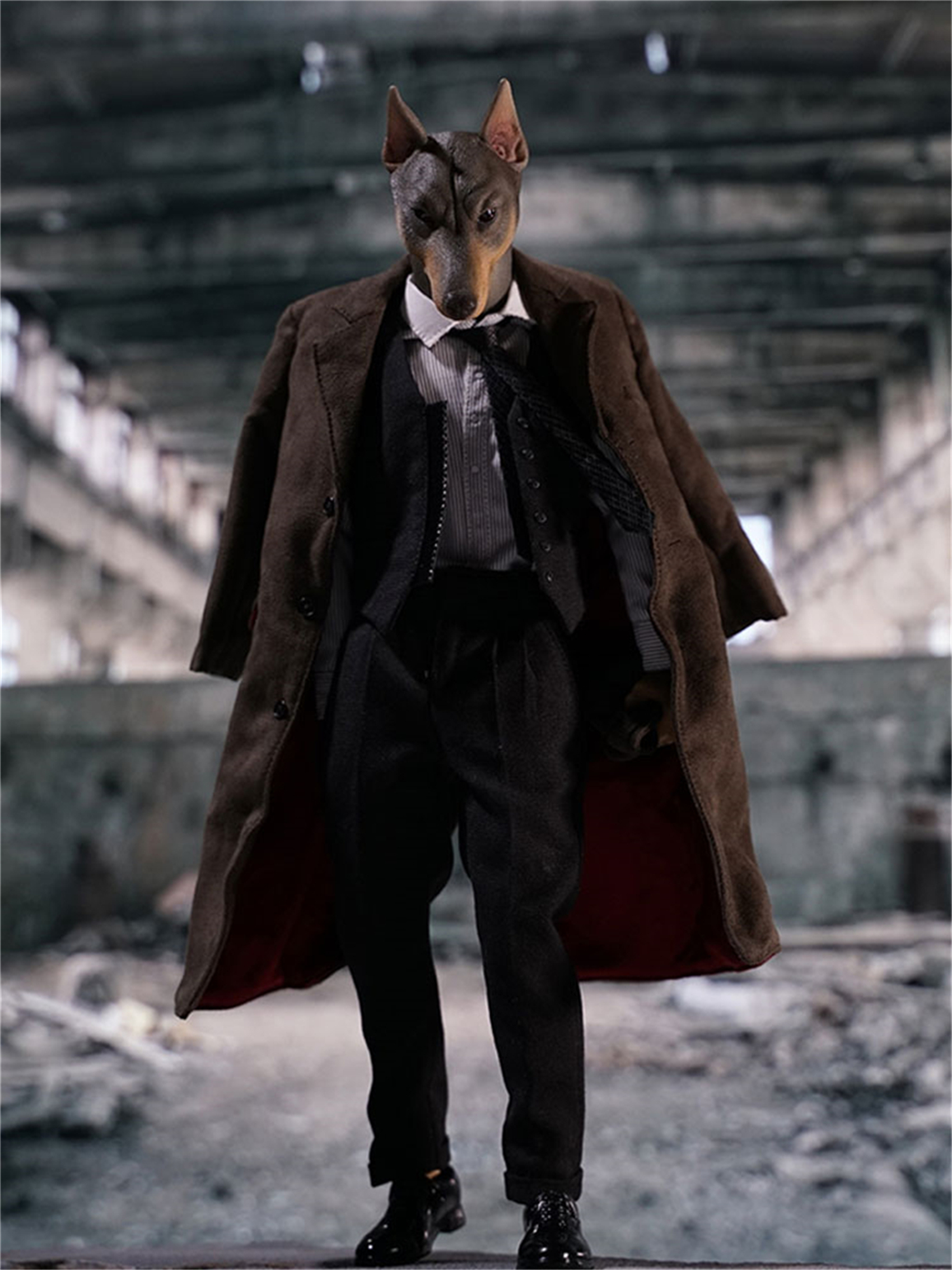 Mostoys 1/6 Dobermann Head Figure Dog Pet Healing Figure Cute Canidae Animal Collector Toy Resin Desktop Decoration Gift