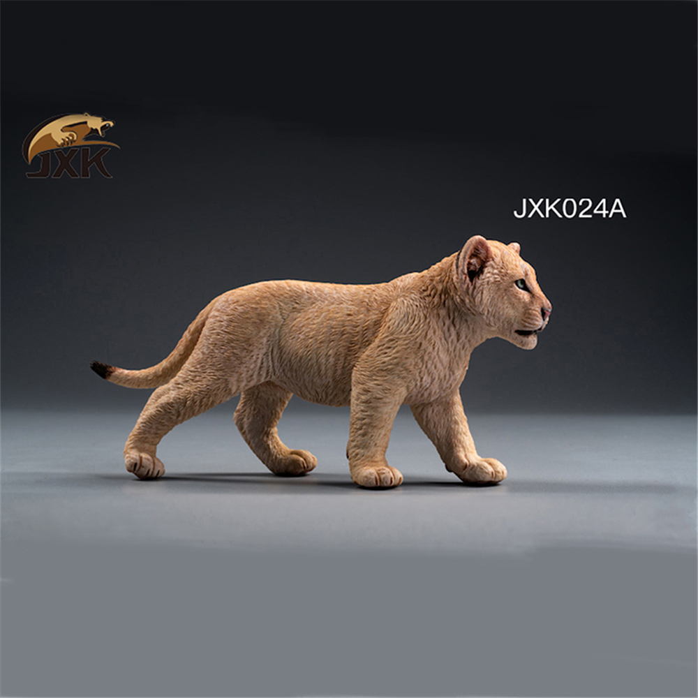 JXK 1:6 Scale Lion Cub Panthera leo Africa Animal Healing Figure Felidae Animal Collector Toy Resin Desktop Decoration Gift