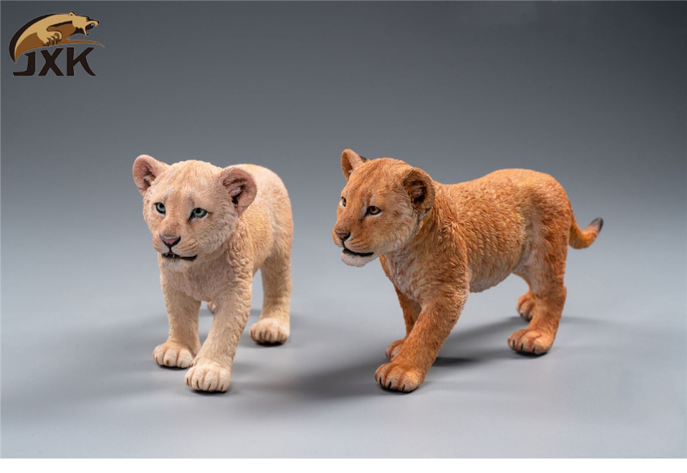 JXK 1:6 Scale Lion Cub Panthera leo Africa Animal Healing Figure Felidae Animal Collector Toy Resin Desktop Decoration Gift