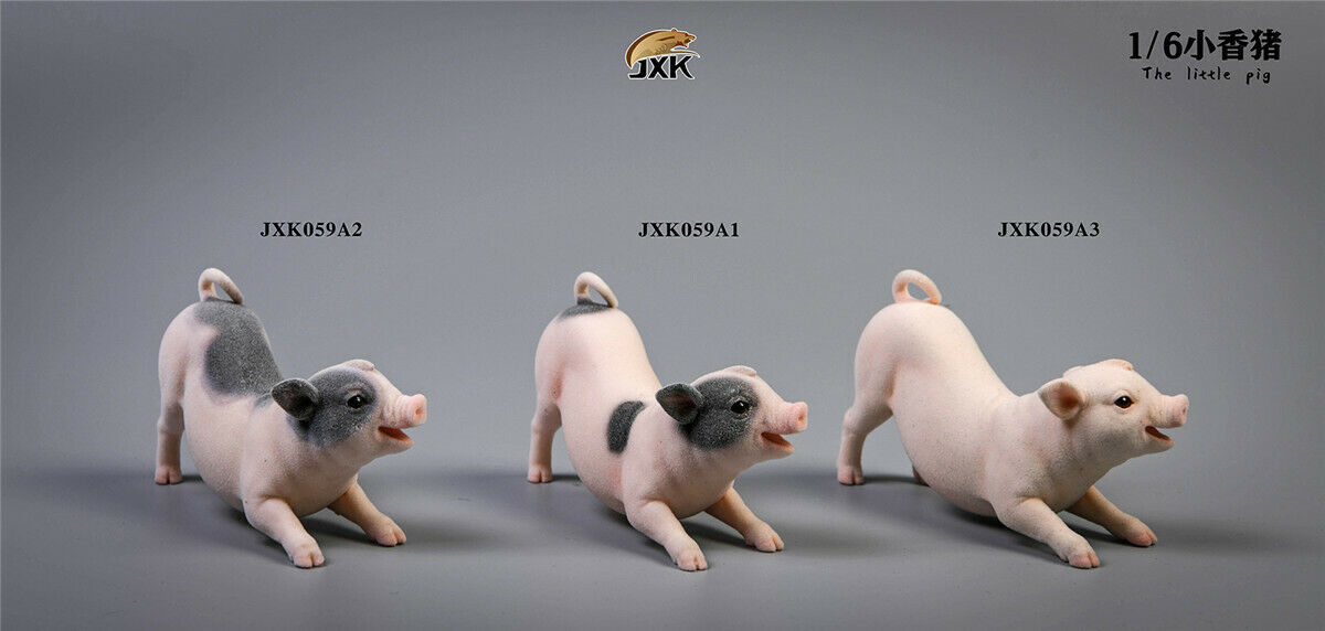 JXK 1:6 Scale The Little Pig Figure Mini Animal Model Collector GK Gift Toy Desktop Decor Small Cute Pet Pig Hand-made Doll