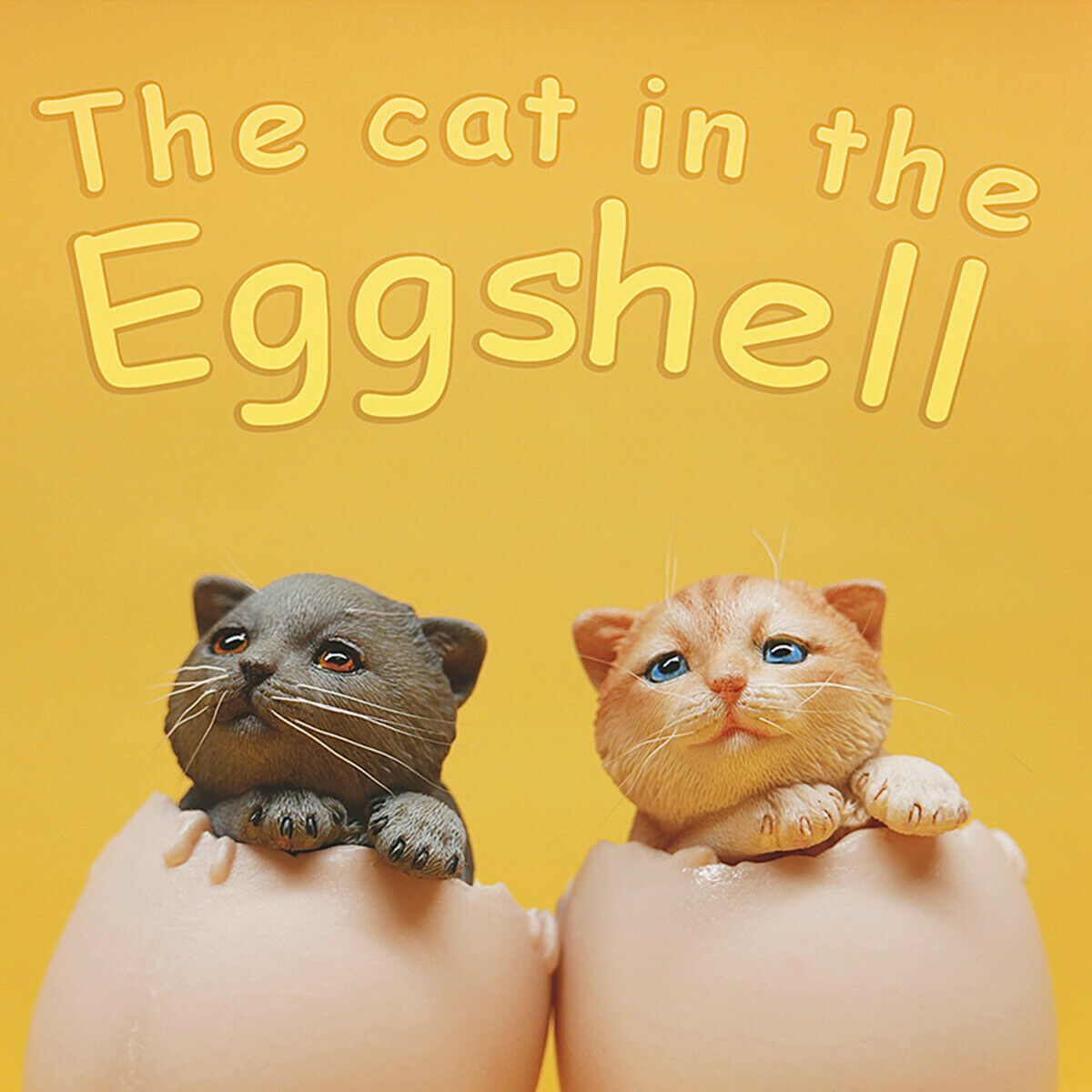 JXK 1/6th Eggshell Cat Model Cute Pet Animal Figure Collector Decor Toy Kid Gift Handmade Oenaments Adults Kids Gift