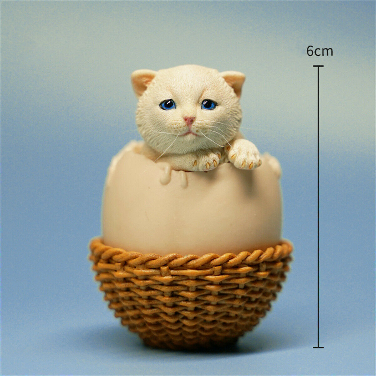 JXK 1/6th Eggshell Cat Model Cute Pet Animal Figure Collector Decor Toy Kid Gift Handmade Oenaments Adults Kids Gift