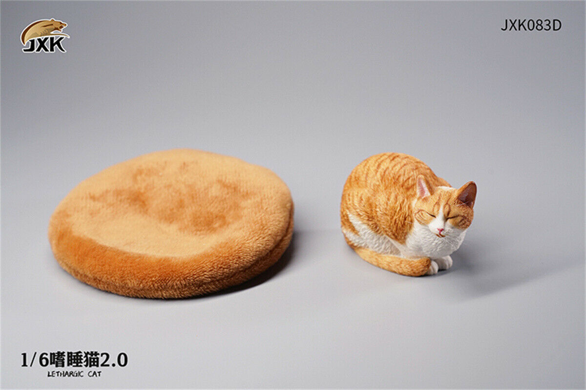 JXK 1/6 Lethargic Cat 2.0 Model Cute Pet Animal Lazy Cat Figure Collector Christmas Decoration Ornaments Adults Kids Gift