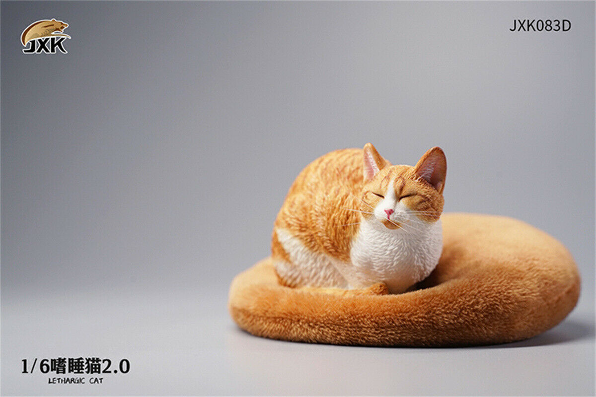 JXK 1/6 Lethargic Cat 2.0 Model Cute Pet Animal Lazy Cat Figure Collector Christmas Decoration Ornaments Adults Kids Gift