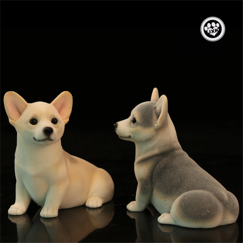 JXK Fluff Pembroke Welsh Corgi Dog Pet Healing Figure Canidae Animal Collector Toy Resin Desktop Decoration Gift JXK Fluff Pembroke Welsh Corgi Dog Pet Healing Figure Canidae Animal Collector Toy Resin Desktop Decoration Gift
