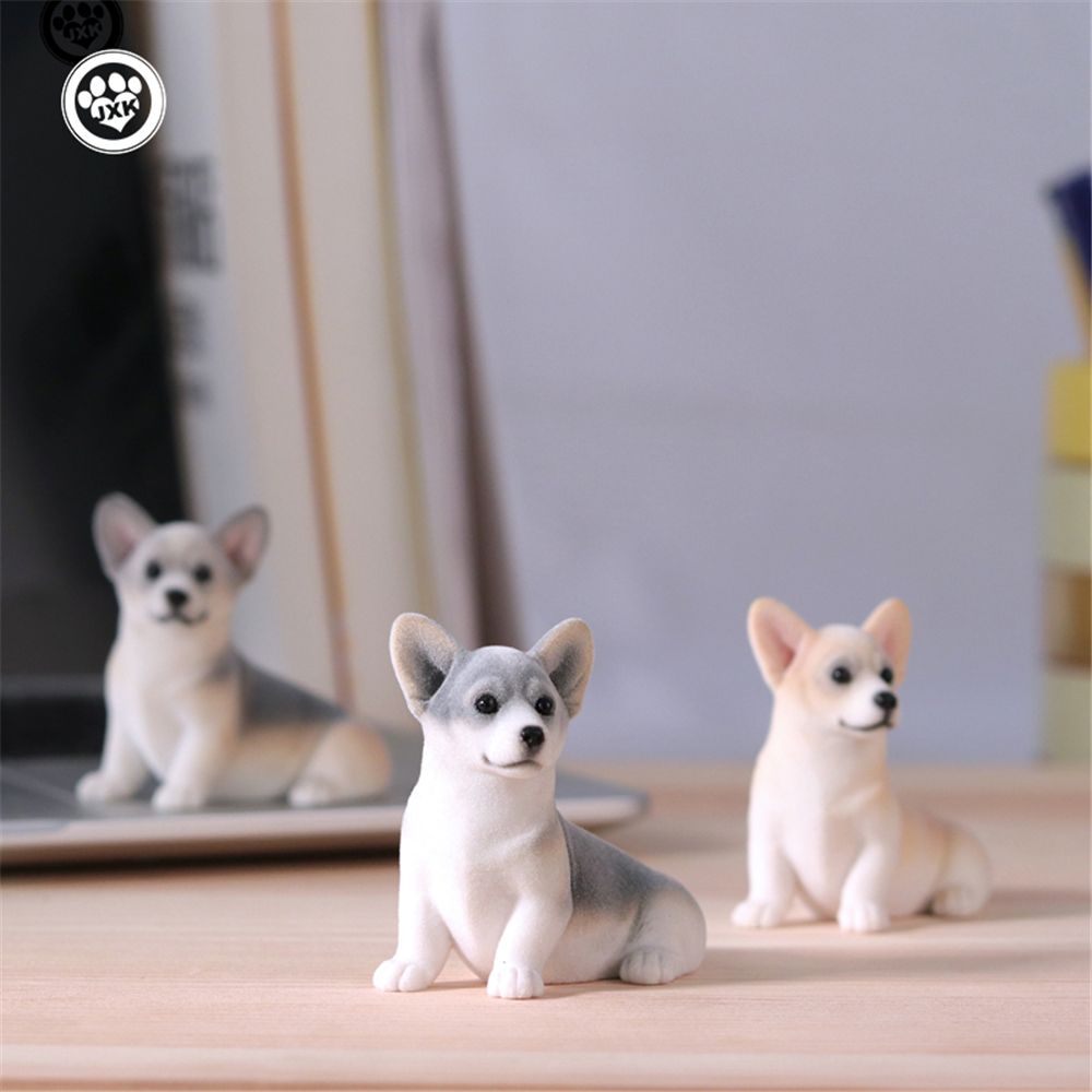 JXK Fluff Pembroke Welsh Corgi Dog Pet Healing Figure Canidae Animal Collector Toy Resin Desktop Decoration Gift JXK Fluff Pembroke Welsh Corgi Dog Pet Healing Figure Canidae Animal Collector Toy Resin Desktop Decoration Gift
