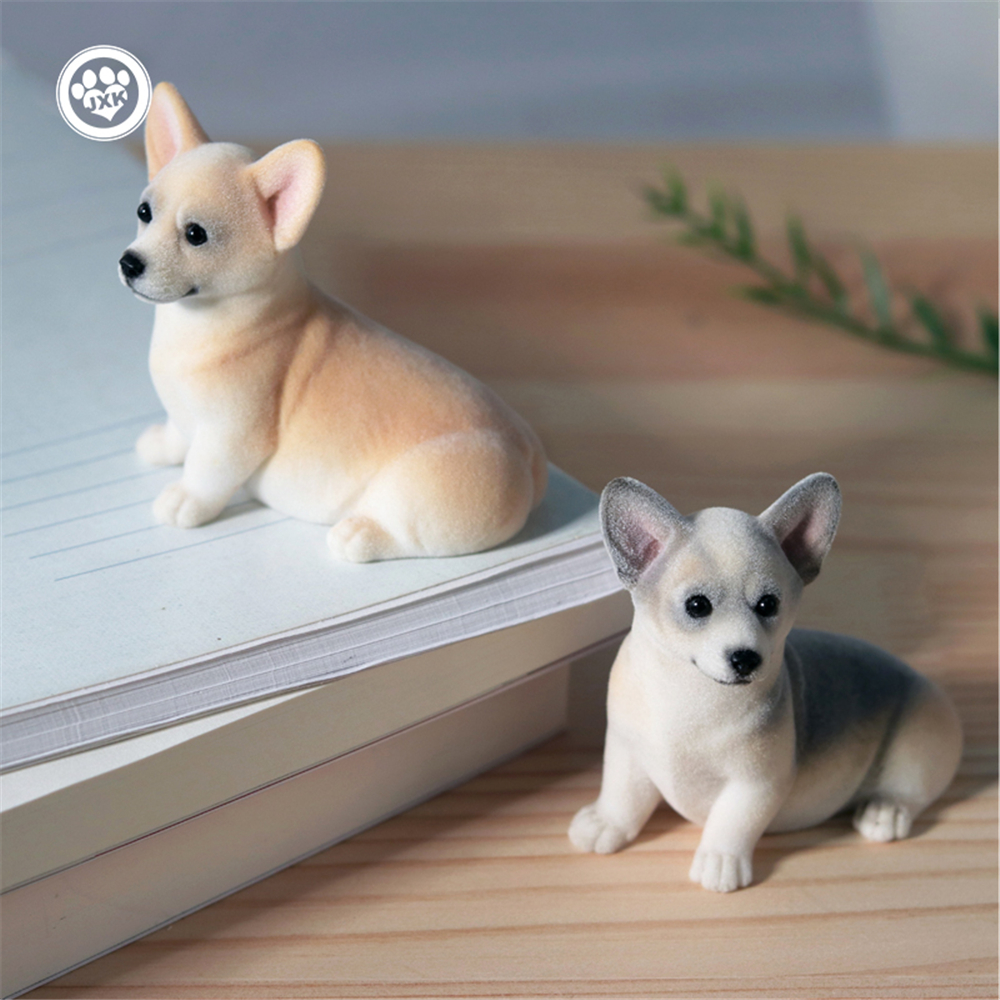 JXK Fluff Pembroke Welsh Corgi Dog Pet Healing Figure Canidae Animal Collector Toy Resin Desktop Decoration Gift JXK Fluff Pembroke Welsh Corgi Dog Pet Healing Figure Canidae Animal Collector Toy Resin Desktop Decoration Gift