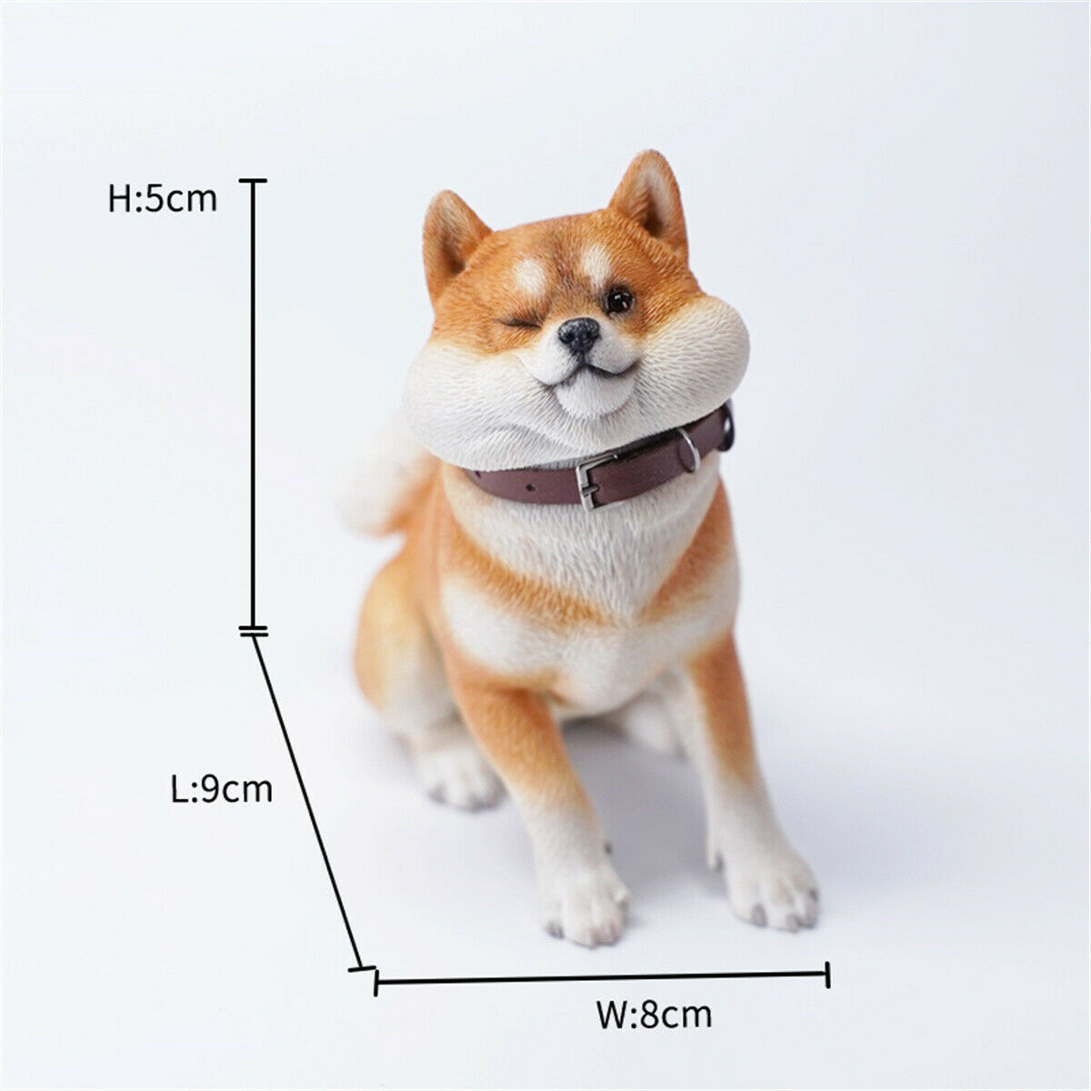 JXK 1/6th Rebellious Shiba Inu Model Don't Go Home Dog Figure Realistic Animal Collector Decoration Ornaments Gift For Children