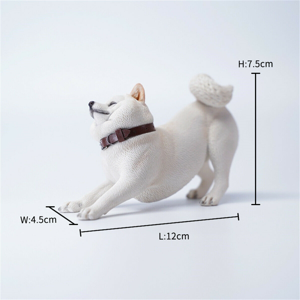 JXK 1/6th Rebellious Shiba Inu Model Don't Go Home Dog Figure Realistic Animal Collector Decoration Ornaments Gift For Children