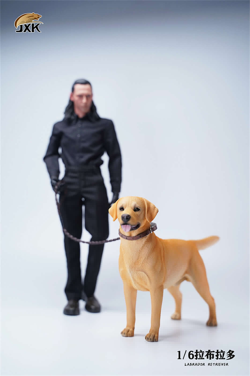 JXK 1/6th Labrador Retriever Dog Model Cute Pet Figure Animal Figure Collector Creative Funny Christmas Decoration Kid Toy Gift