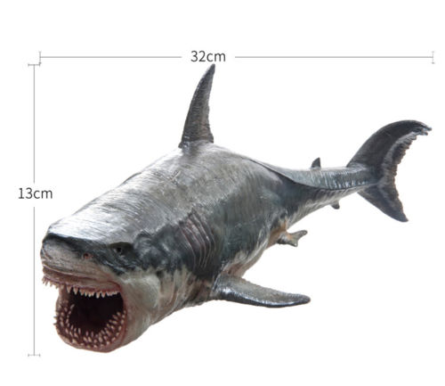 PNSO 1:35 Megalodon Model Prehistoric Ocean Animal Figure With Base Adult Kids Collection Lamnidae Shark Toys Gift Home Decor