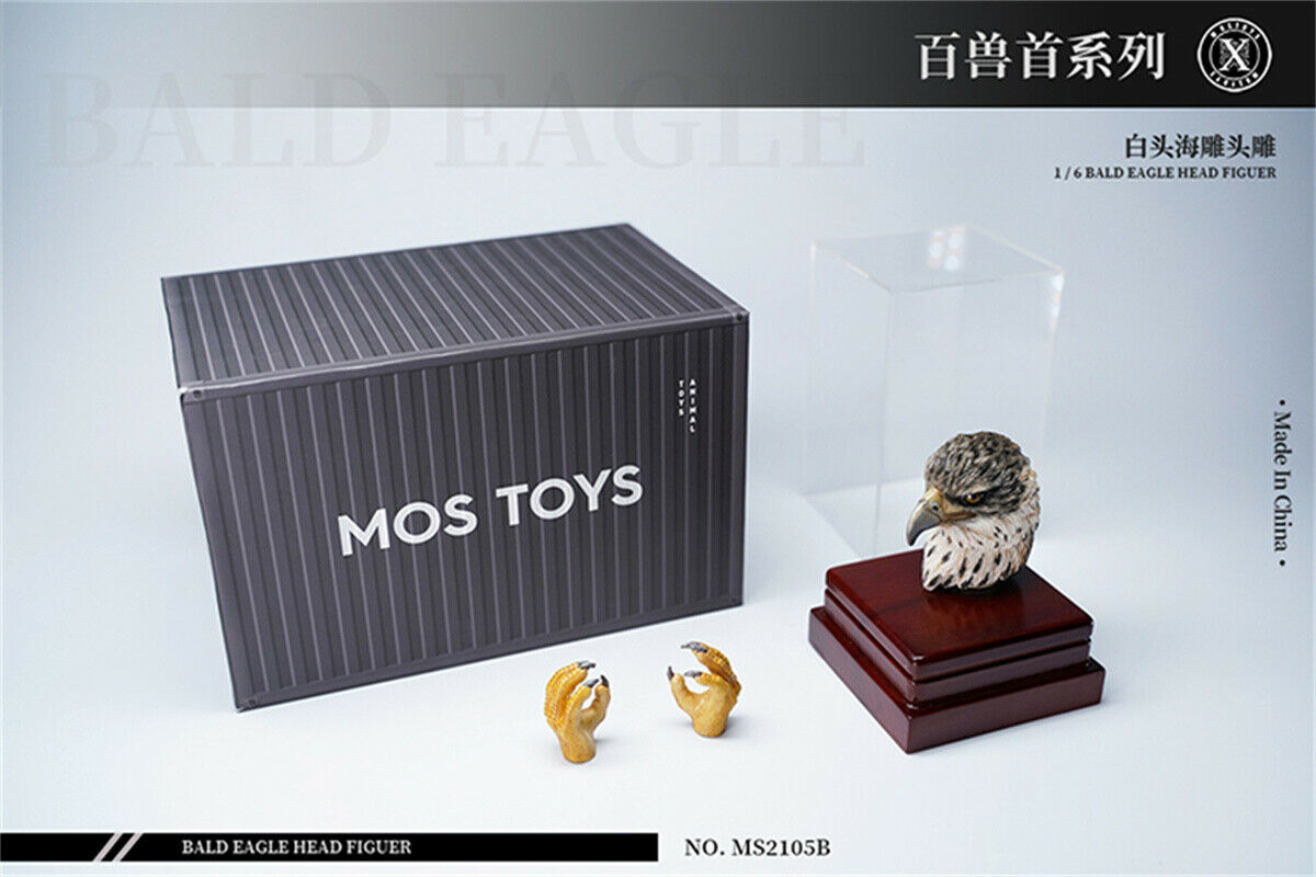 Mostoys 1/6 Bald Eagle Figure Healing Soldier Model Haliaeetus Leucocephalus Animal Collector Toy Resin Realistic Decor Kid Gift