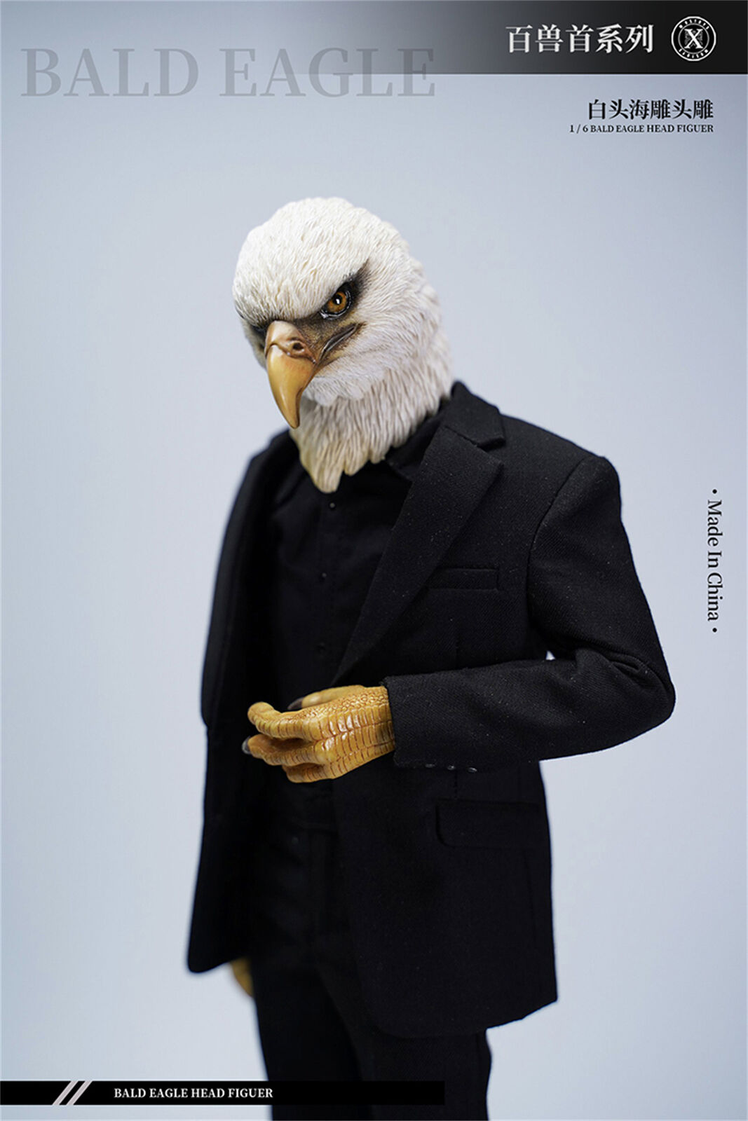 Mostoys 1/6 Bald Eagle Figure Healing Soldier Model Haliaeetus Leucocephalus Animal Collector Toy Resin Realistic Decor Kid Gift