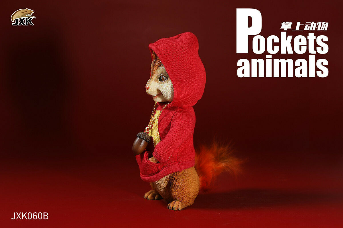 JXK Pockets Animals Chipmunks Model Tamias Cute Pet Figure Collector Decoration Kids Gift Toy Desktop Christmas Decoration Gift