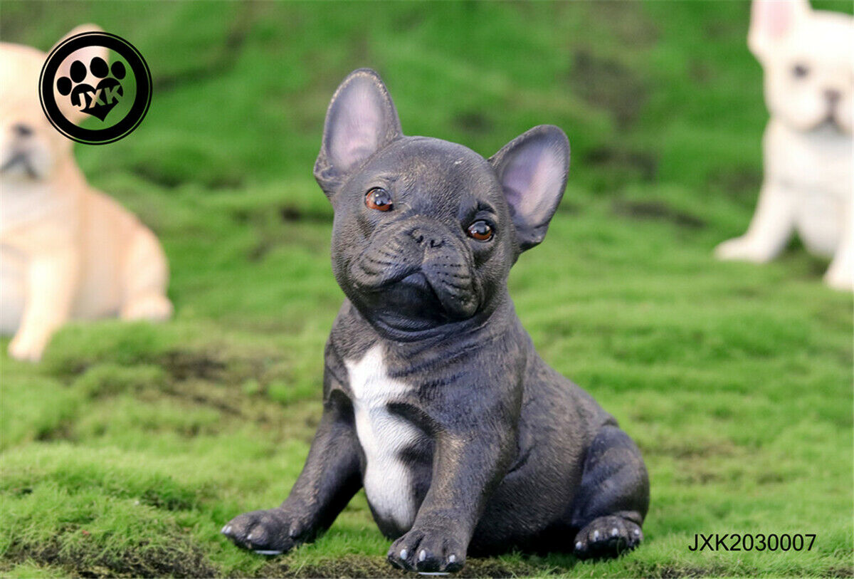 JXK Cute French bulldog Dog Pet Healing Figure Canidae Animal Collector Toy Resin Desktop Decoration Gift