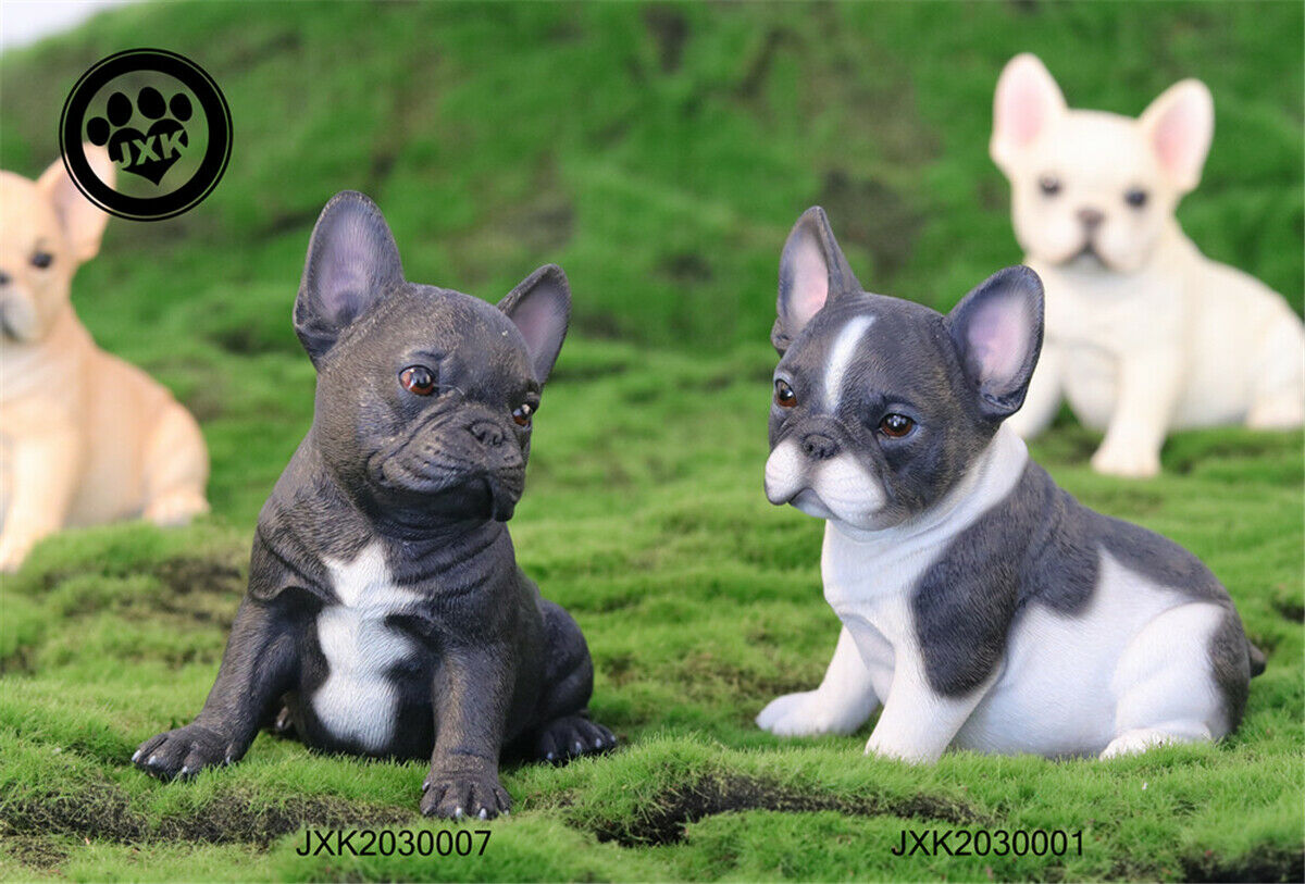 JXK Cute French bulldog Dog Pet Healing Figure Canidae Animal Collector Toy Resin Desktop Decoration Gift