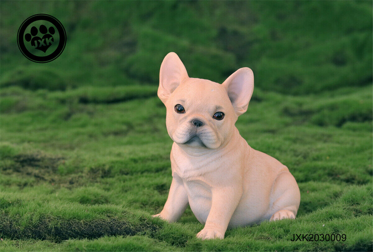 JXK Cute French bulldog Dog Pet Healing Figure Canidae Animal Collector Toy Resin Desktop Decoration Gift