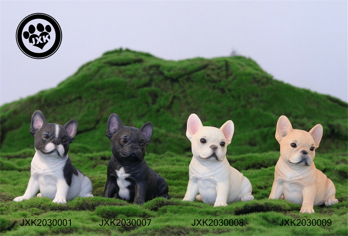 JXK Cute French bulldog Dog Pet Healing Figure Canidae Animal Collector Toy Resin Desktop Decoration Gift