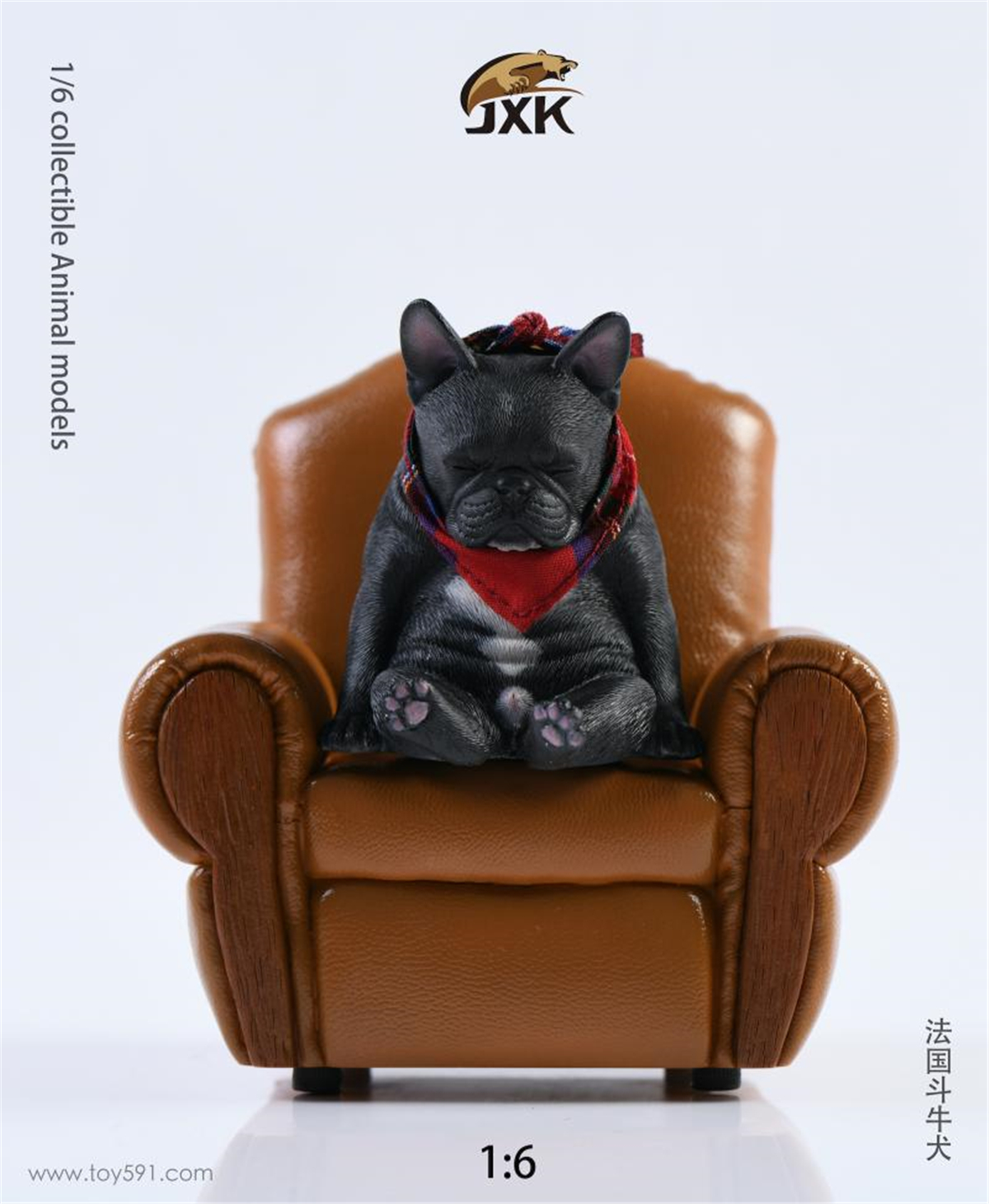 JXK 1:6 Scale Decadent French Bulldog Scarf Dog Pet Healing Figure Recreational Sofa Animal Collector Toy Resin Decoration Gift JXK 1:6 Scale Decadent French Bulldog Scarf Dog Pet Healing Figure Recreational Sofa Animal Collector Toy Resin Decoration Gift