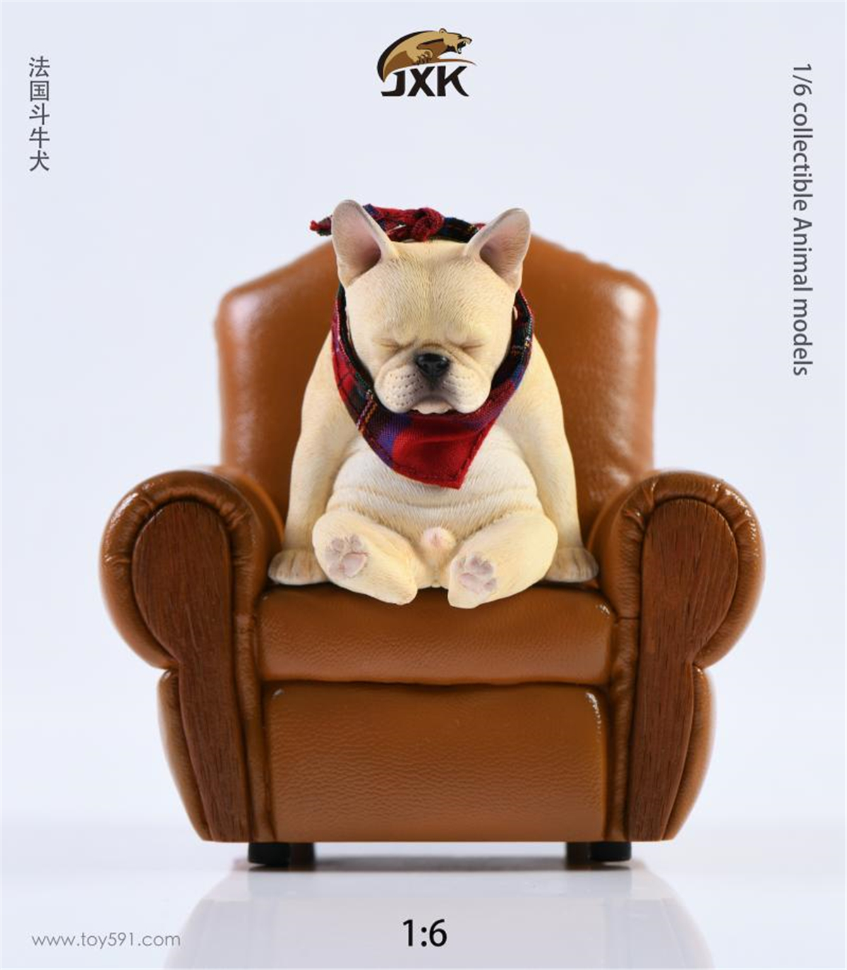 JXK 1:6 Scale Decadent French Bulldog Scarf Dog Pet Healing Figure Recreational Sofa Animal Collector Toy Resin Decoration Gift JXK 1:6 Scale Decadent French Bulldog Scarf Dog Pet Healing Figure Recreational Sofa Animal Collector Toy Resin Decoration Gift