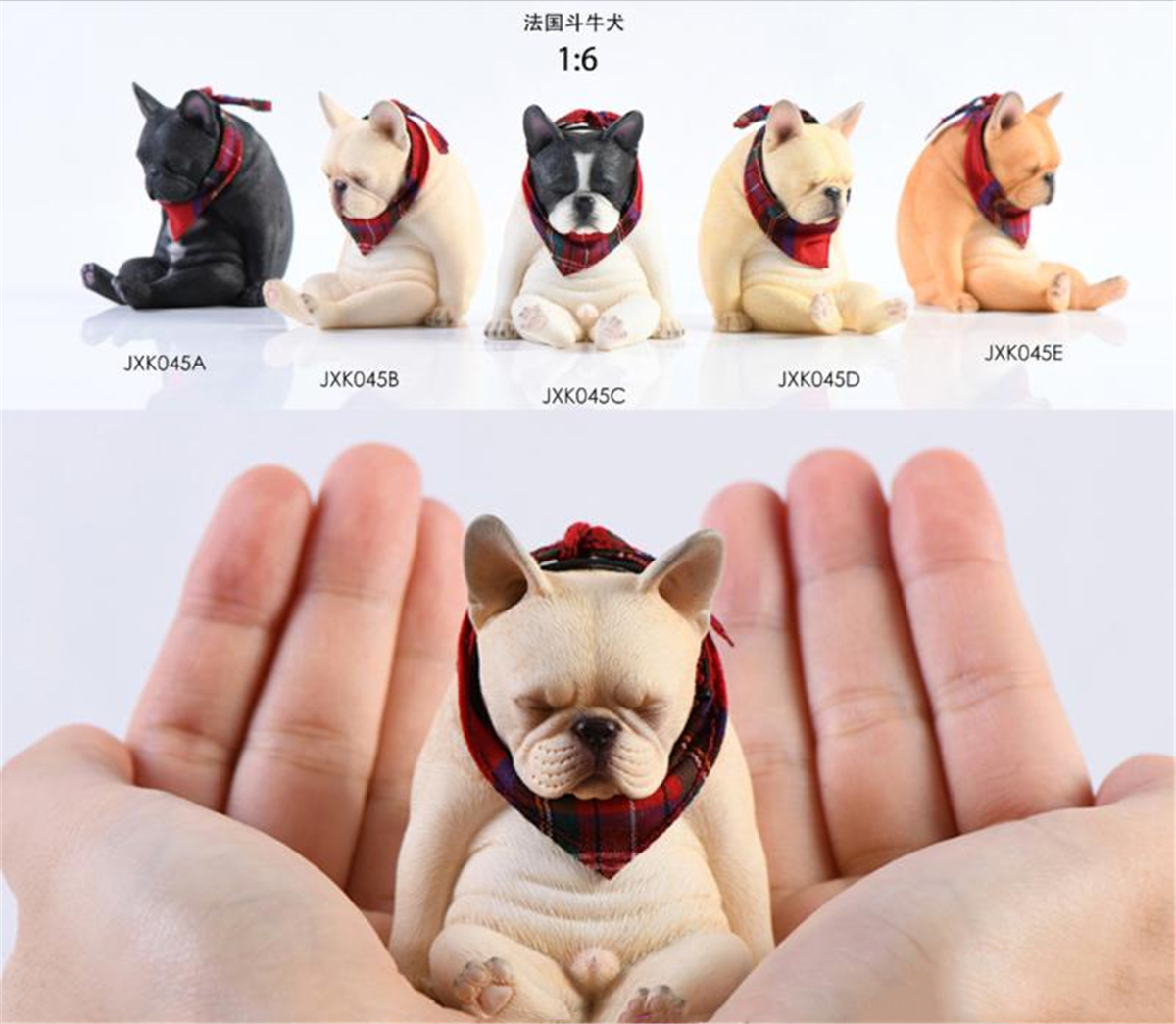 JXK 1:6 Scale Decadent French Bulldog Scarf Dog Pet Healing Figure Recreational Sofa Animal Collector Toy Resin Decoration Gift JXK 1:6 Scale Decadent French Bulldog Scarf Dog Pet Healing Figure Recreational Sofa Animal Collector Toy Resin Decoration Gift