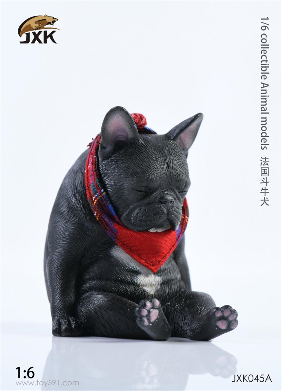 JXK 1:6 Scale Decadent French Bulldog Scarf Dog Pet Healing Figure Recreational Sofa Animal Collector Toy Resin Decoration Gift JXK 1:6 Scale Decadent French Bulldog Scarf Dog Pet Healing Figure Recreational Sofa Animal Collector Toy Resin Decoration Gift
