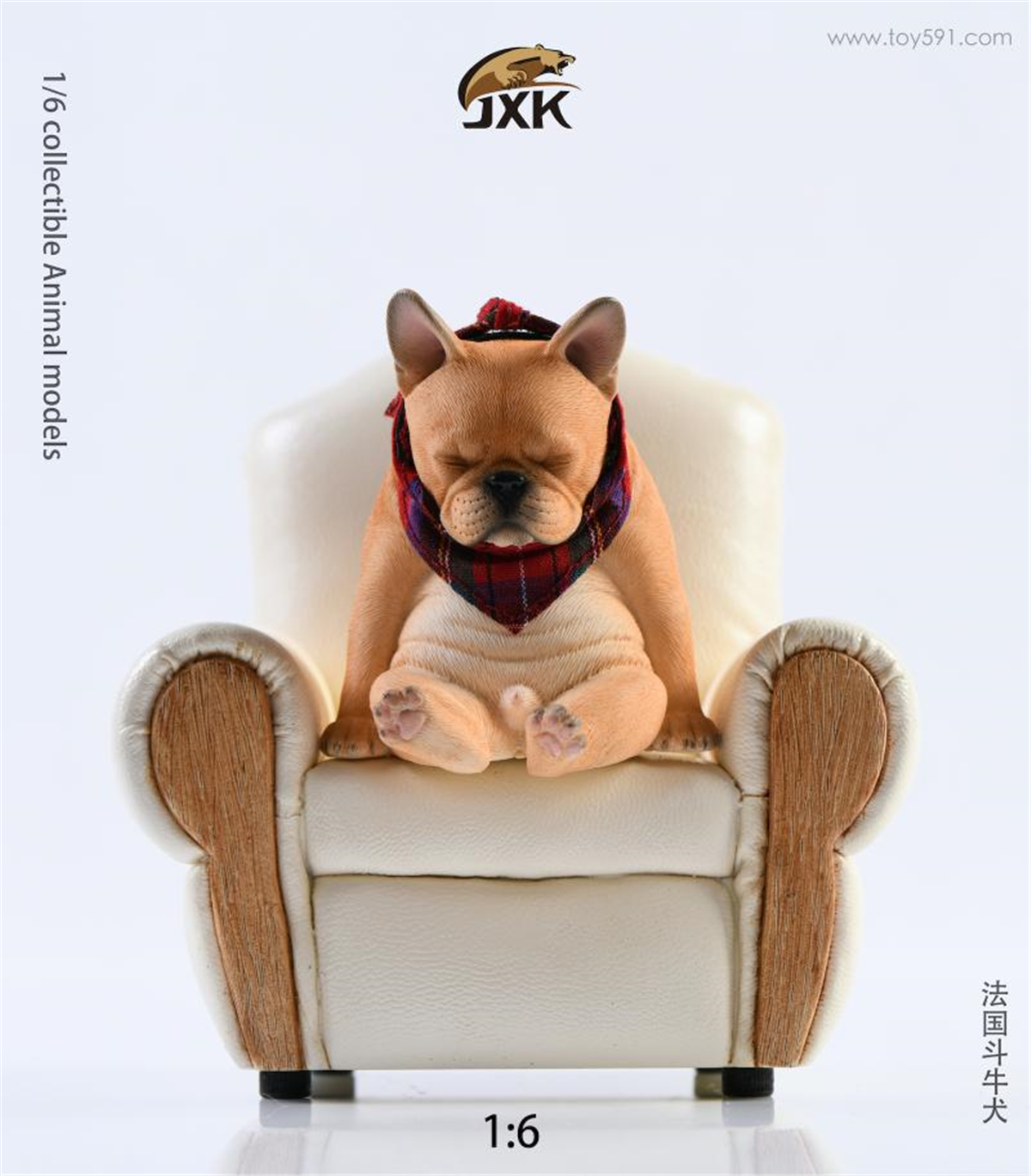JXK 1:6 Scale Decadent French Bulldog Scarf Dog Pet Healing Figure Recreational Sofa Animal Collector Toy Resin Decoration Gift JXK 1:6 Scale Decadent French Bulldog Scarf Dog Pet Healing Figure Recreational Sofa Animal Collector Toy Resin Decoration Gift