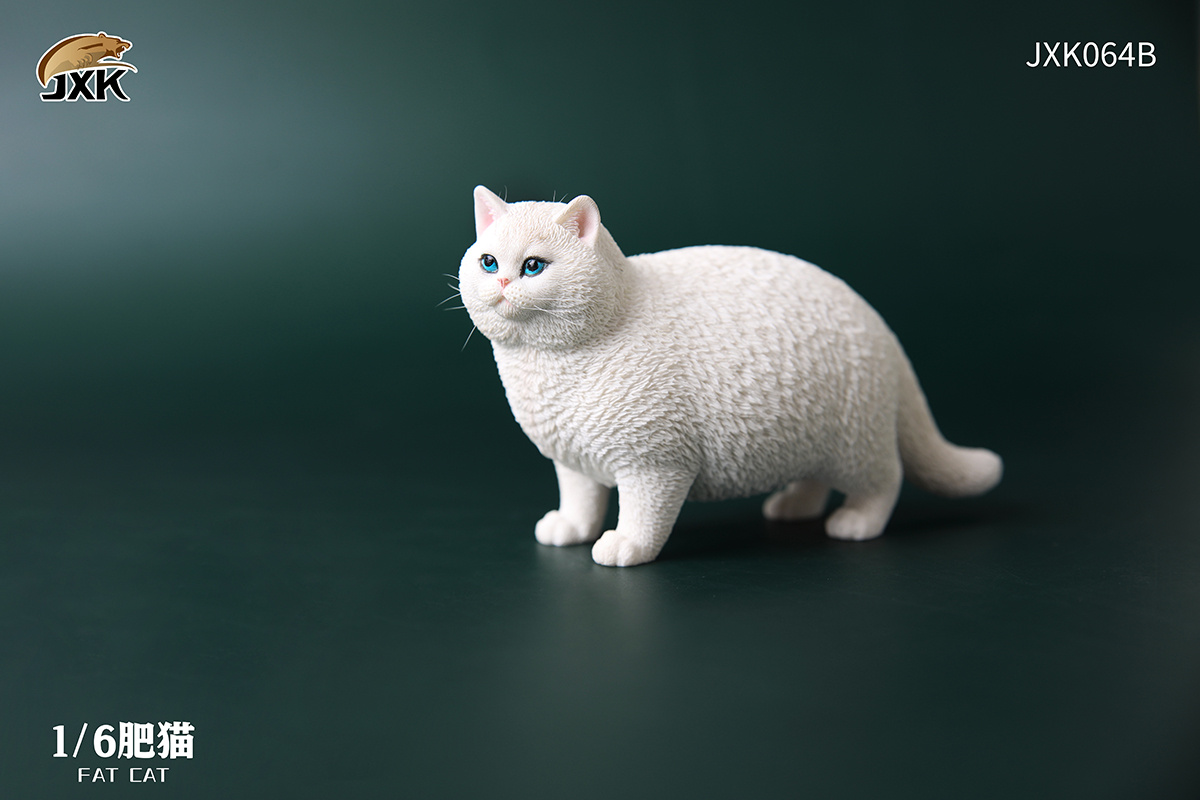 JXK 1:6 Scale Fat Cat Figure Cute Pet Animal Model Collector Kids Toy Gift Desktop Decor Shorthair Cat Trendy Ornaments JXK 1:6 Scale Fat Cat Figure Cute Pet Animal Model Collector Kids Toy Gift Desktop Decor Shorthair Cat Trendy Ornaments