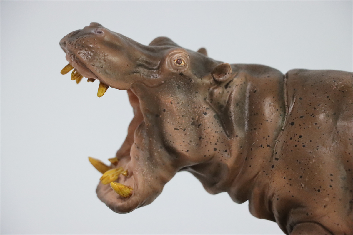 Memory Museum x Paleocraft 1/15 Hippopotamus Statue Hippo Animal Model Decor Model Collection Adults Toy Gift
