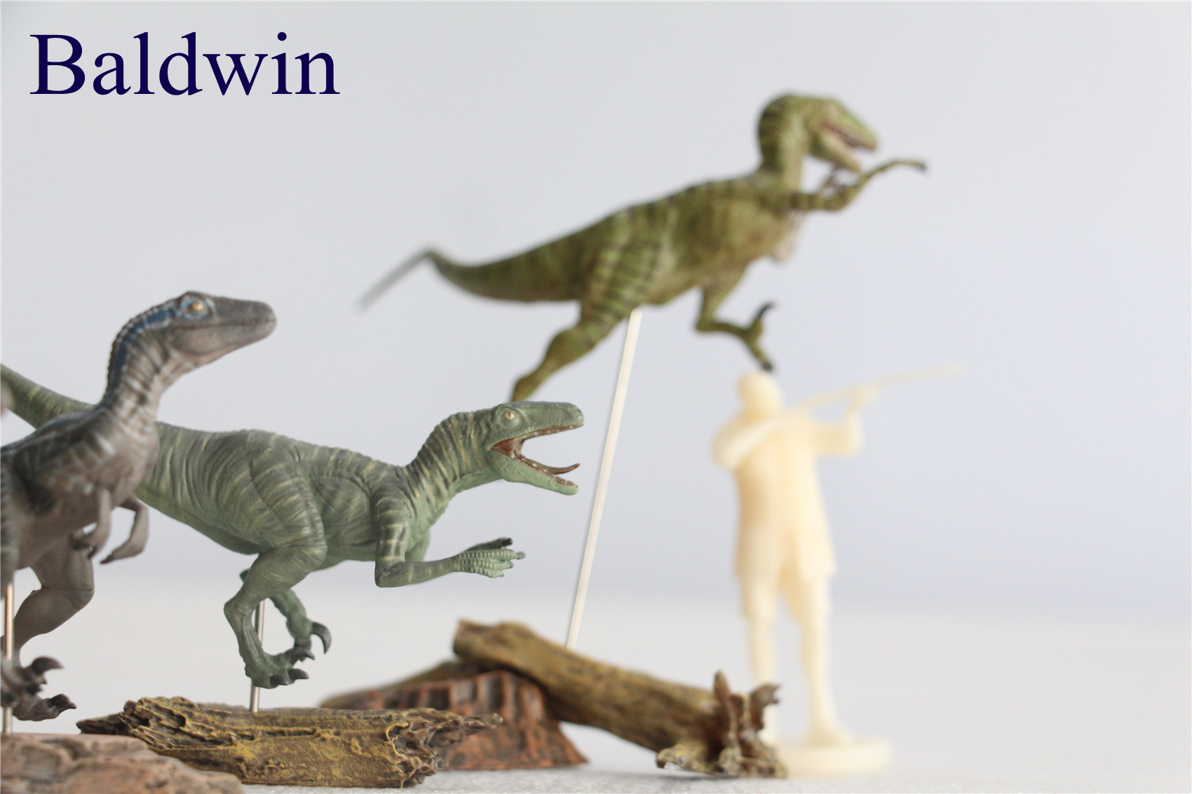 IN STOCK Nanmu 1/35 Raptorsquad Figure 4PCS Velociraptors Dinosaur Toy Baldwin Ceasar Diana Edgar Animal Model