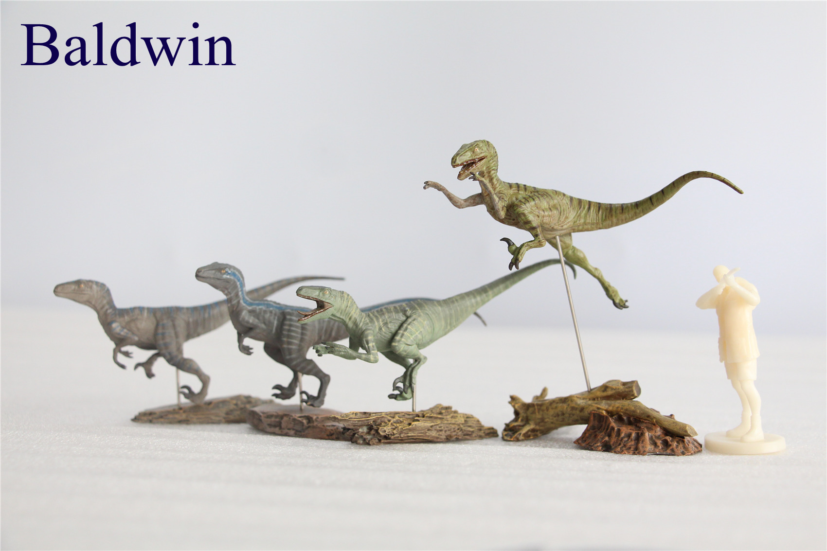 IN STOCK Nanmu 1/35 Raptorsquad Figure 4PCS Velociraptors Dinosaur Toy Baldwin Ceasar Diana Edgar Animal Model
