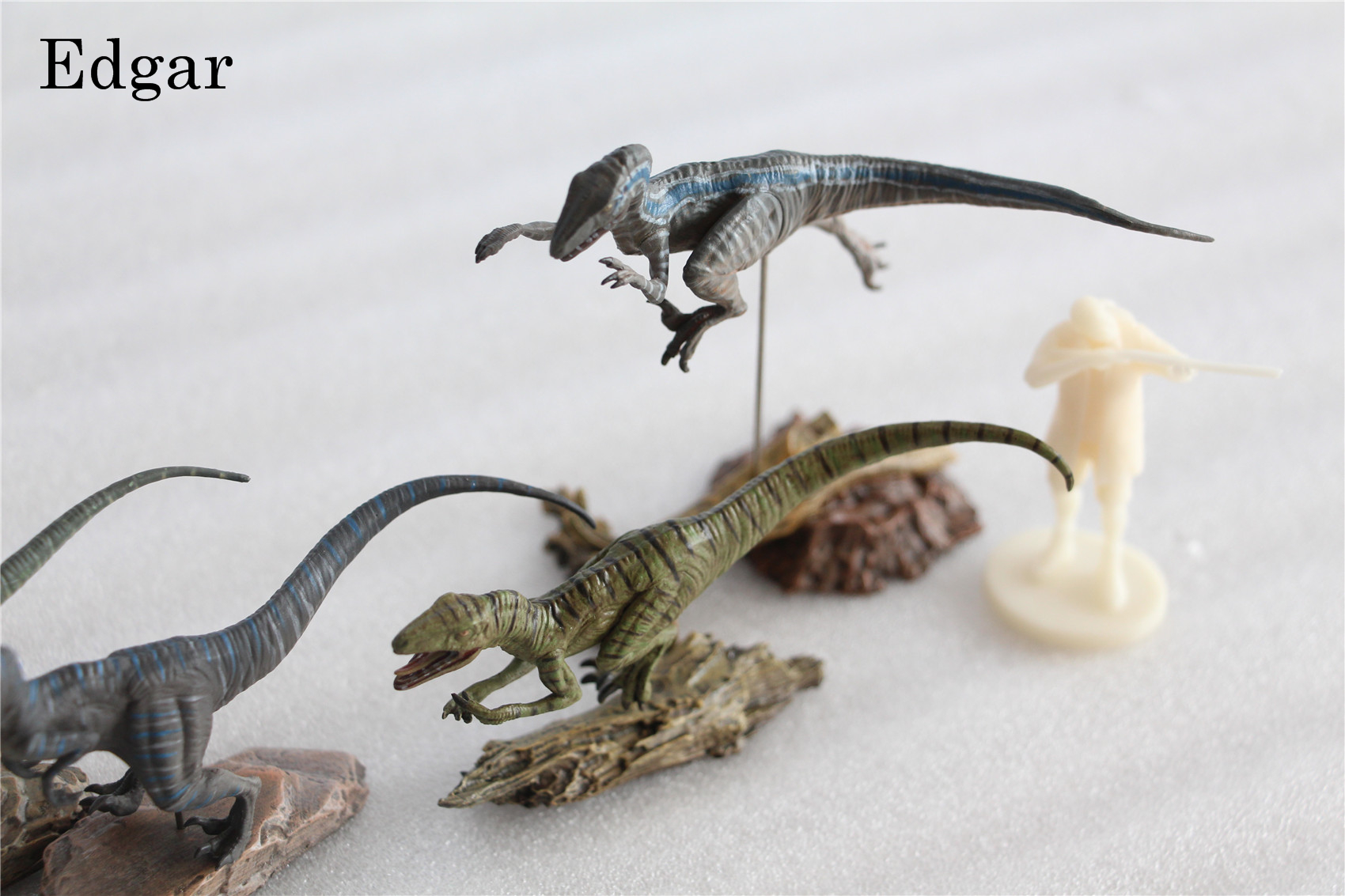 IN STOCK Nanmu 1/35 Raptorsquad Figure 4PCS Velociraptors Dinosaur Toy Baldwin Ceasar Diana Edgar Animal Model