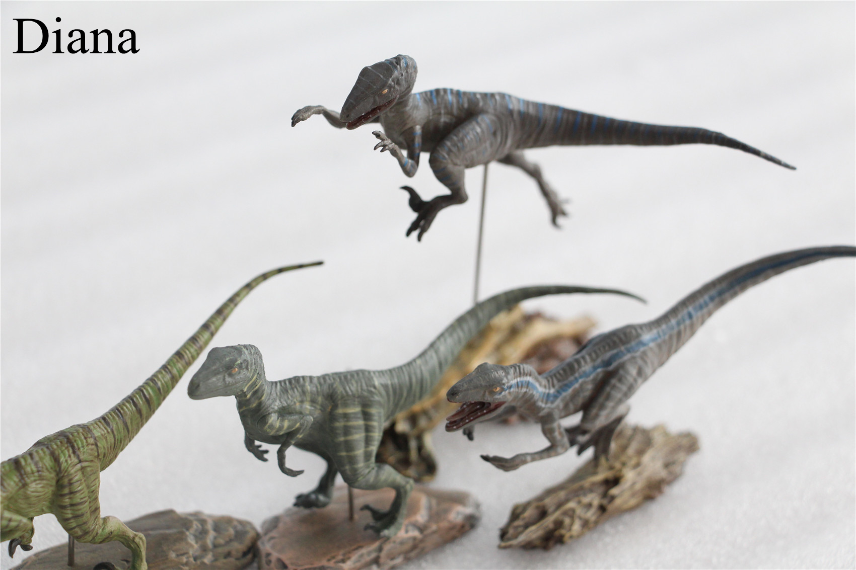 IN STOCK Nanmu 1/35 Raptorsquad Figure 4PCS Velociraptors Dinosaur Toy Baldwin Ceasar Diana Edgar Animal Model