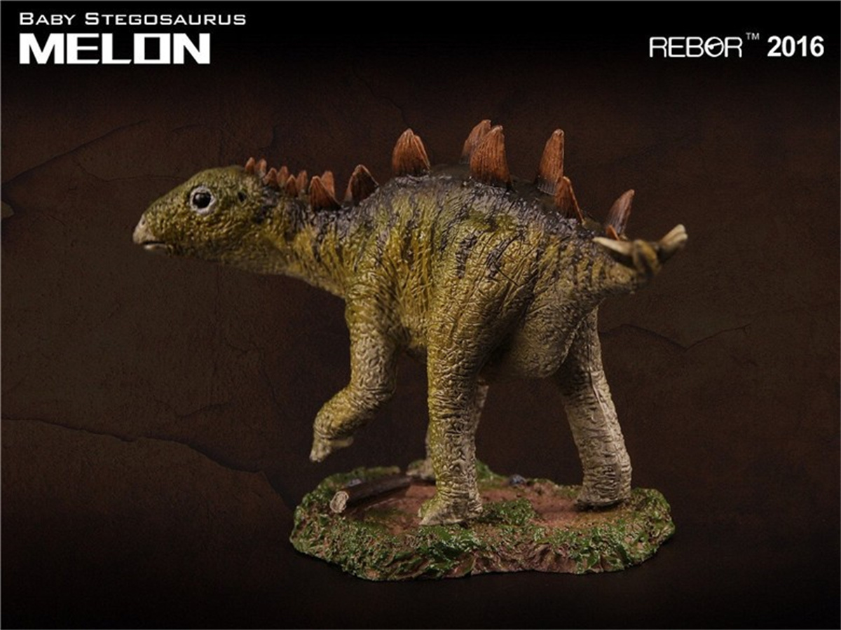 REBOR Triceratops Stegosaurus Baby Dinosaur Model Animal Decoration Figure Collector Toys for Children Xmas Creative Kids Gift