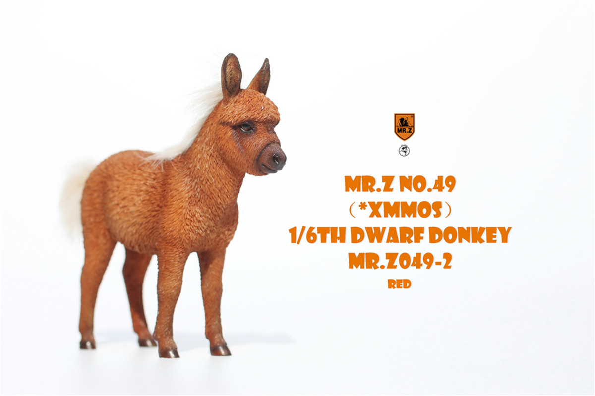 Mr.Z Studio 1:6 Dwarf Donkey Pet Figure Equidae Animal Healing Figure Animal Model Toy Collector Desktop Decoration Adult Gift