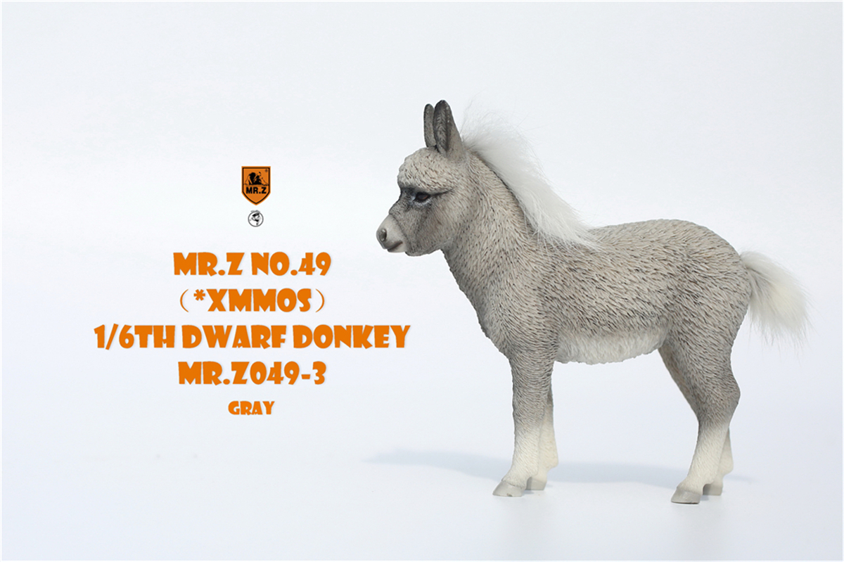 Mr.Z Studio 1:6 Dwarf Donkey Pet Figure Equidae Animal Healing Figure Animal Model Toy Collector Desktop Decoration Adult Gift