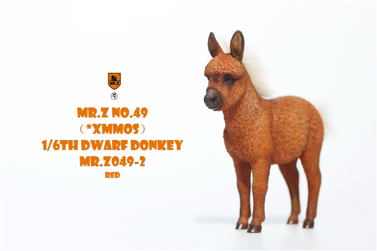 Mr.Z Studio 1:6 Dwarf Donkey Pet Figure Equidae Animal Healing Figure Animal Model Toy Collector Desktop Decoration Adult Gift