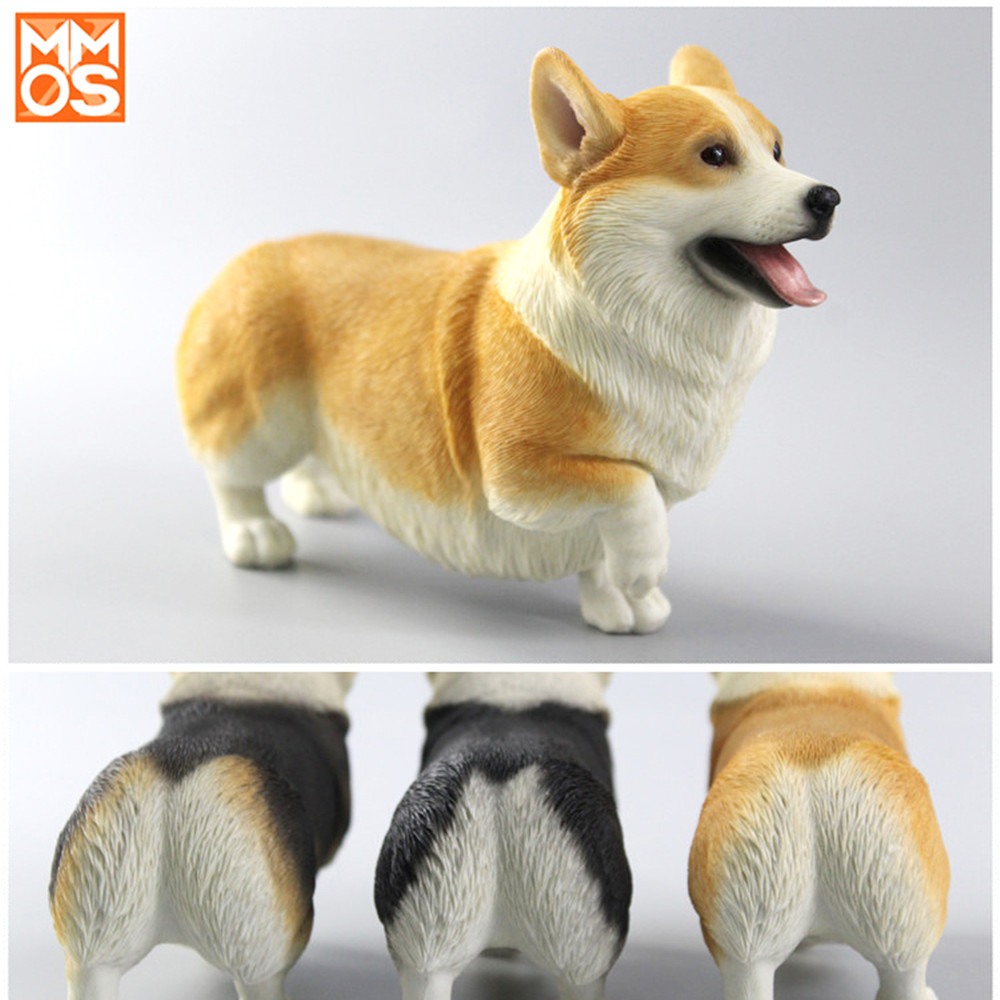 XMMOS Walk Welsh Corgi Pembroke Dog Pet Figure Animal Toy Collector Decoration Desktop Decoration Adult Gift